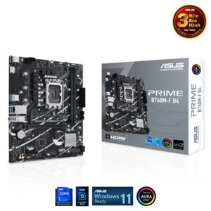 Mainboard Asus Prime B760M-F D4 (Intel B760/ Intel LGA 1700/ M-ATX/ 4 khe ram/ DDR4/ Lan)